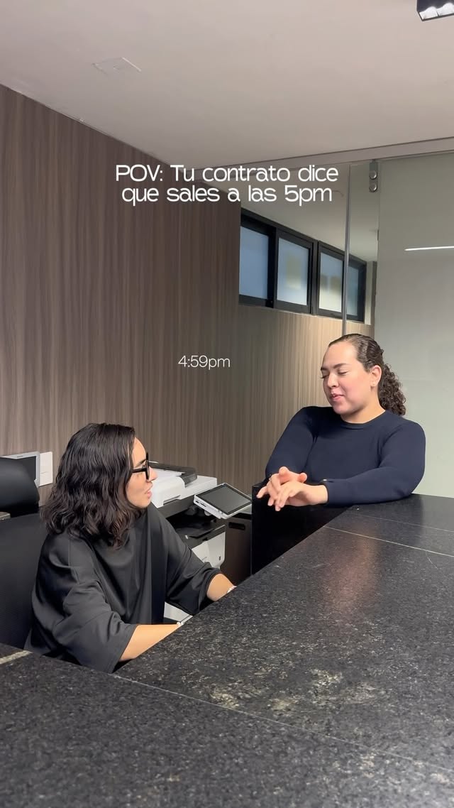 Reel de Grou Co sobre vida de oficina y horario de salida